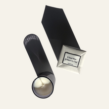 Load image into Gallery viewer, Product image of candle with leather, fruit, musk notes