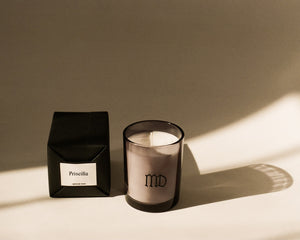 Priscilla floral and sandalwood scented candle